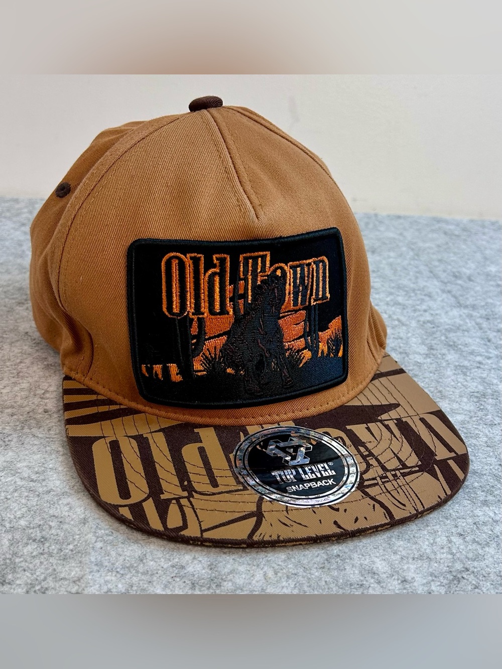Old Town Top Level Snap Back Graphics Cap with tags